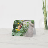 Butterfly on Lantana Flowers, Blank Note Card Kaart (Voorkant)