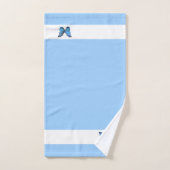 Butterfly on Light Blue & White Bad Handdoek (Handdoek)