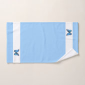 Butterfly on Light Blue & White Bad Handdoek (Handdoek)