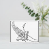 Butterfly on Liliac Briefkaarten - Kleur het in (Staand voorkant)