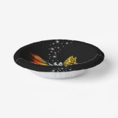 Butterfly on Lotus Bloom met sterren Papieren Kommen (Gebogen)