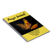 Butterfly on Oranje Flower Prayer Journal Notitieboek (Rechterzijde)