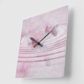 Butterfly on Orchid Vierkante Klok (Hoek)