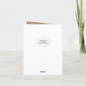 Butterfly on Puff Flower Sympathie Dank je Kaart (Achterkant)