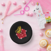 Butterfly on red Rose met sterren en regendruppels Papieren Kommen (Feest)