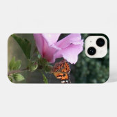 Butterfly on Rose of Sharon iPhone Case Hoesje (Achterkant horizontaal)