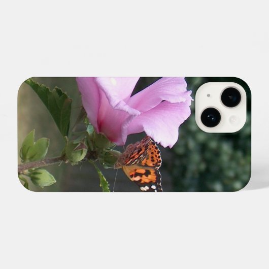 Butterfly on Rose of Sharon iPhone Case iPhone Hoesje (Achterkant horizontaal)