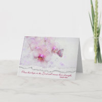 Butterfly on roze Orchid met bijbelversie