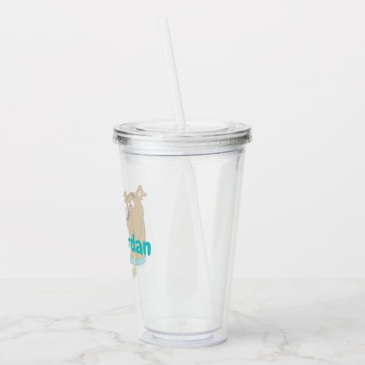 Butterfly on Scooby-Doo's neus Acryl Drinkbeker (Links)