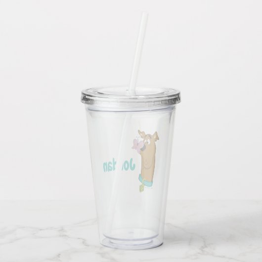 Butterfly on Scooby-Doo's neus Acryl Drinkbeker (Achterkant)