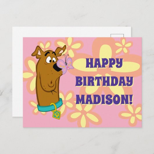 Butterfly on Scooby-Doo's neus Briefkaart (Voorkant / Achterkant)