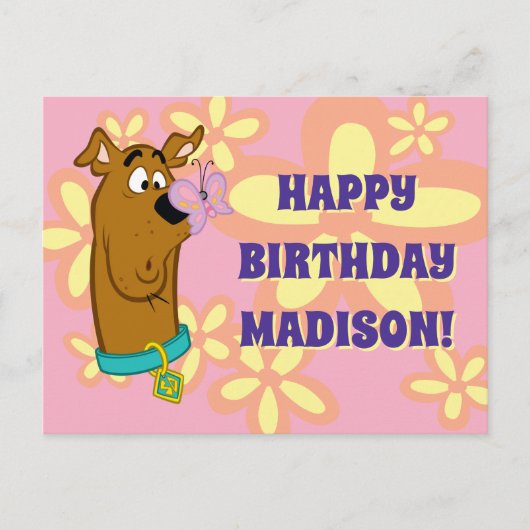 Butterfly on Scooby-Doo's neus Briefkaart (Voorkant)