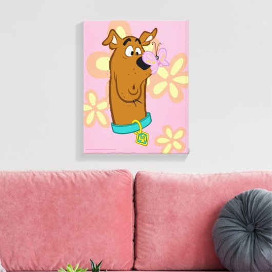 Butterfly on Scooby-Doo's neus Canvas Afdruk (Insitu (Woonkamer))