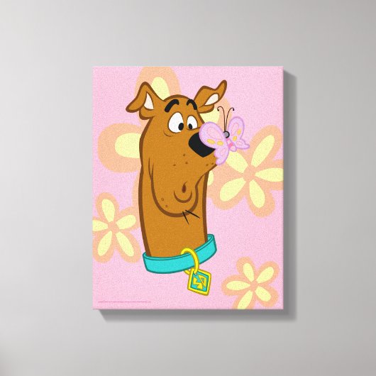 Butterfly on Scooby-Doo's neus Canvas Afdruk (Voorkant)