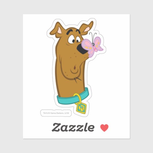 Butterfly on Scooby-Doo's neus Sticker (Vel)