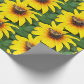 Butterfly on Sunflower Paper Cadeaupapier (Hoek)