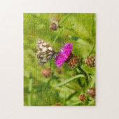 Butterfly on Thistle Jigzaag Puzzle Legpuzzel (Verticaal)