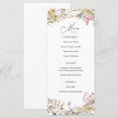 Butterfly on Way Boho Baby shower Menu (Voorkant / Achterkant)