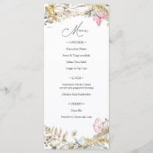 Butterfly on Way Boho Baby shower Menu (Voorkant)