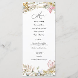 Butterfly on Way Boho Baby shower Menu