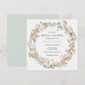 Butterfly on Way Boho Bridal Shower Invitation Kaart (Voorkant / Achterkant)