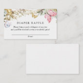 Butterfly on Way Boho Diaper Raffle Enclosure Informatiekaartje (Voorkant / Achterkant)