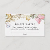Butterfly on Way Boho Diaper Raffle Enclosure Informatiekaartje (Voorkant)