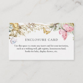 Butterfly on Way Boho Enclosure Card Informatiekaartje