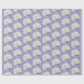 Butterfly on White Hydrangea Cadeaupapier (Vlak)