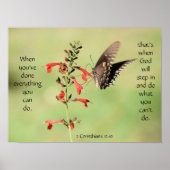 Butterfly on Wildfllowers, Scriptversie Verse Poster (Voorkant)