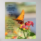 Butterfly on Wildfllowers, Scriptversie Verse Poster (Voorkant)