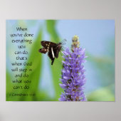 Butterfly on Wildfllowers, Scriptversie Verse Poster (Voorkant)