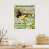 Butterfly on Wildfllowers, w Corinthians Verse Poster (Keuken)