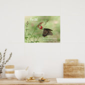 Butterfly on Wildflower, Scriptversie op geloof Poster (Keuken)