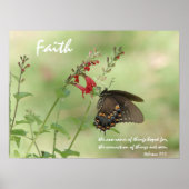 Butterfly on Wildflower, Scriptversie op geloof Poster (Voorkant)