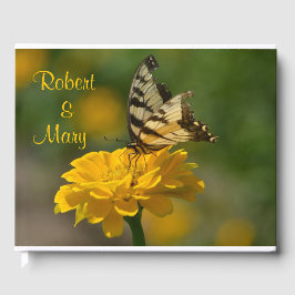 Butterfly on Yellow Zinnia Gastenboek