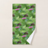 Butterfly on Zinnia Pattern Bad Handdoek (Handdoek)