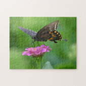 Butterfly on Zinnia Puzzle Legpuzzel (Horizontaal)