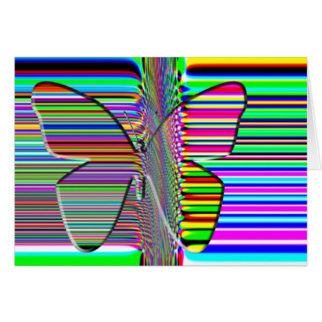 Butterfly OP ART-kaart (Voorkant Horizontaal)