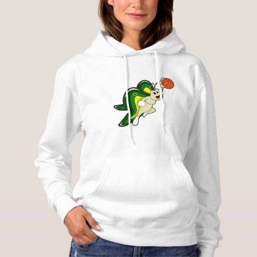 Butterfly op Basketball Sports Hoodie (Voorkant)