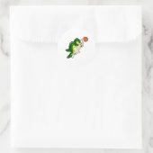 Butterfly op Basketball Sports Ronde Sticker (Tas)