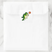 Butterfly op Basketball Sports Vierkante Sticker (Tas)