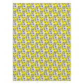 Butterfly op bloem patroon geel ontwerp tafelkleed (Voorkant)