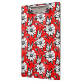 Butterfly op bloem patroon rood ontwerp klembord (Links)