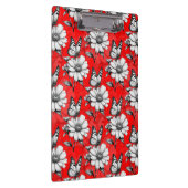 Butterfly op bloem patroon rood ontwerp klembord (Rechts)