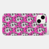 Butterfly op bloem patroon roze ontwerp Case-Mate iPhone case (Achterkant (horizontaal))