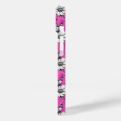 Butterfly op bloem patroon roze ontwerp Case-Mate iPhone case (Achterkant / Links)