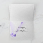 Butterfly op Lila sympathiekaart Kaart (Binnen)