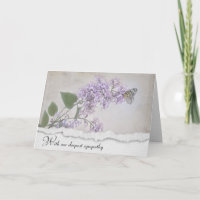 Butterfly op Lila sympathiekaart