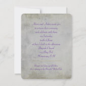 Butterfly op Lilacs bruiloft nodig Kaart (Achterkant)